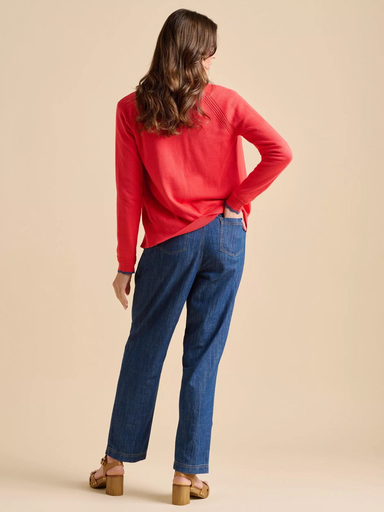 Brakeburn Frill Red Neck Cardigan