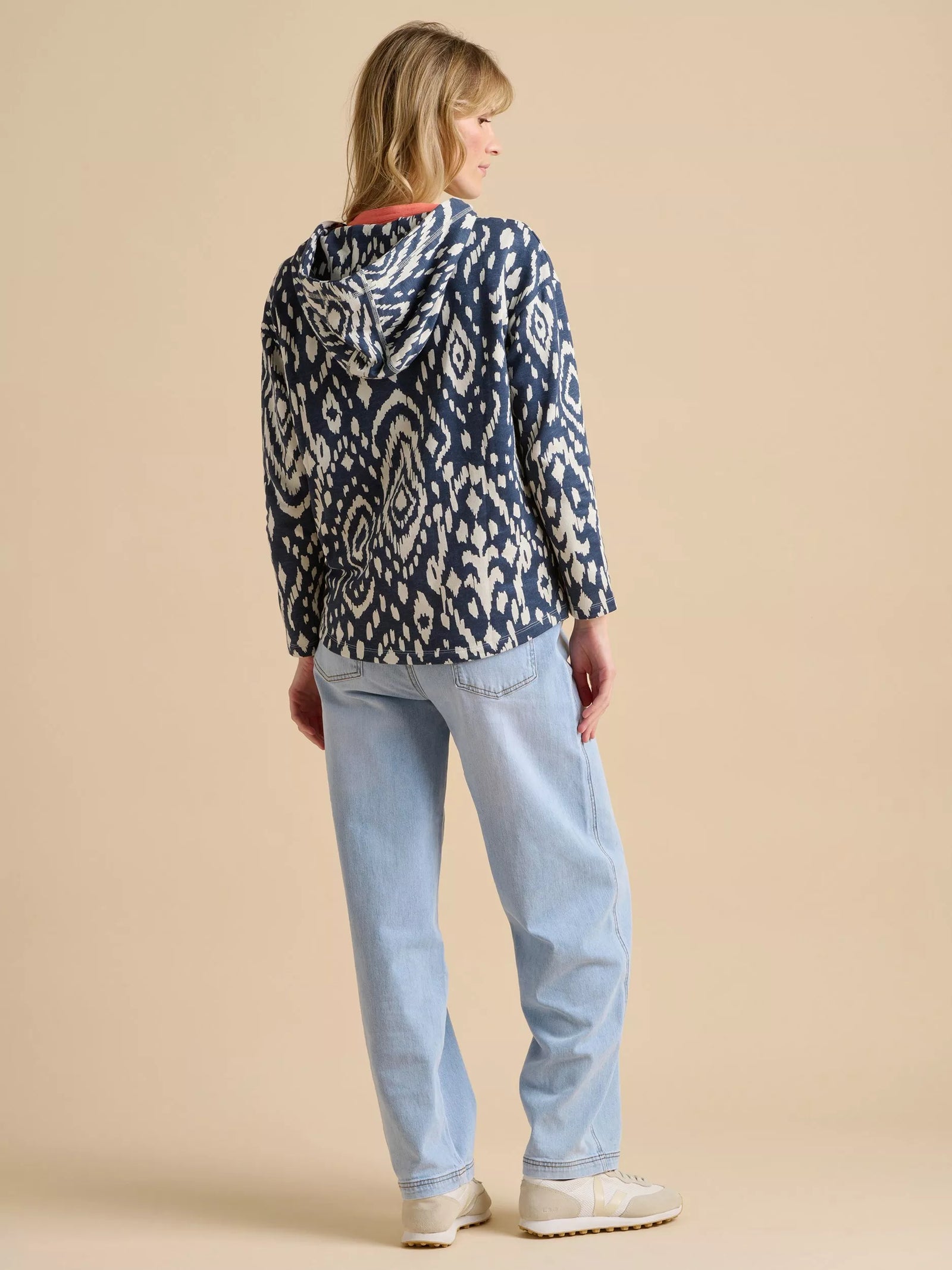 Brakeburn Ikat Navy Beach Hoodie