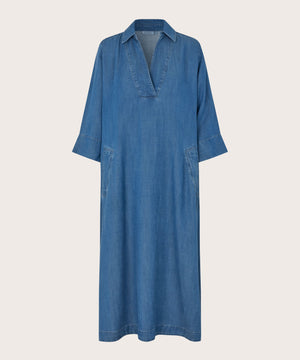 Masai Nikeeta Washed Denim 3/4 Sleeve Dress