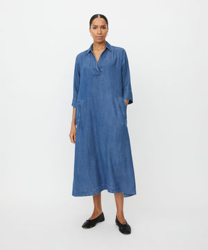 Masai Nikeeta Washed Denim 3/4 Sleeve Dress