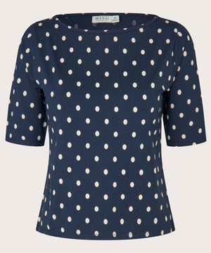 Masai Bavessa Navy Blazer 1/2 Sleeve Top