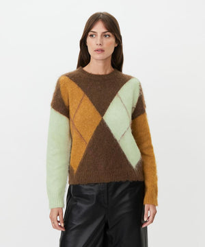 Masai Finley Slate Black Long Sleeve Wool Top
