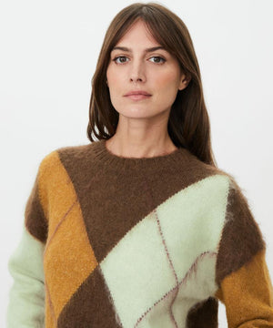 Masai Finley Slate Black Long Sleeve Wool Top