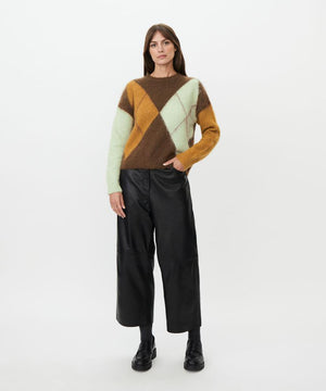 Masai Finley Slate Black Long Sleeve Wool Top