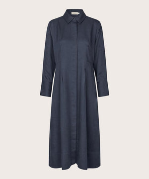 Masai Nysandra Dress Blue Long Sleeve Shirt Dress