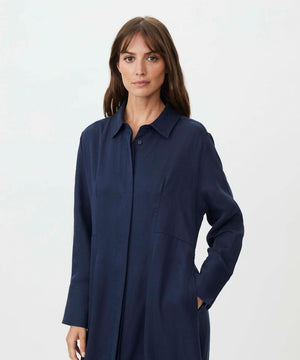Masai Nysandra Dress Blue Long Sleeve Shirt Dress
