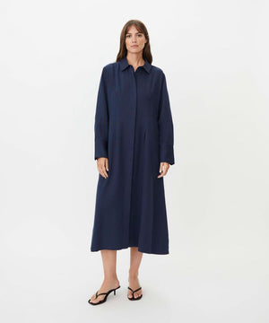 Masai Nysandra Dress Blue Long Sleeve Shirt Dress
