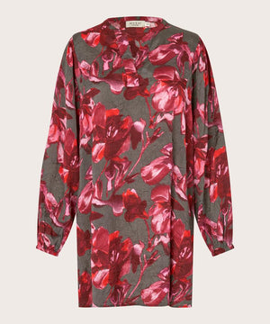 Masai Galendra Tibetan Red Long sleeve Tunic