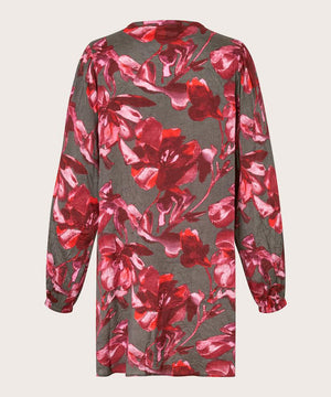 Masai Galendra Tibetan Red Long sleeve Tunic