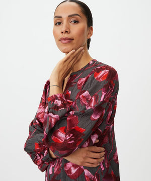 Masai Galendra Tibetan Red Long sleeve Tunic