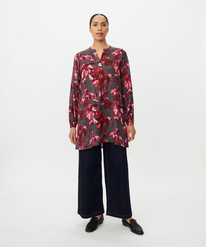 Masai Galendra Tibetan Red Long sleeve Tunic