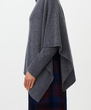 Masai Farasse D. Grey mel. Wool Poncho Top