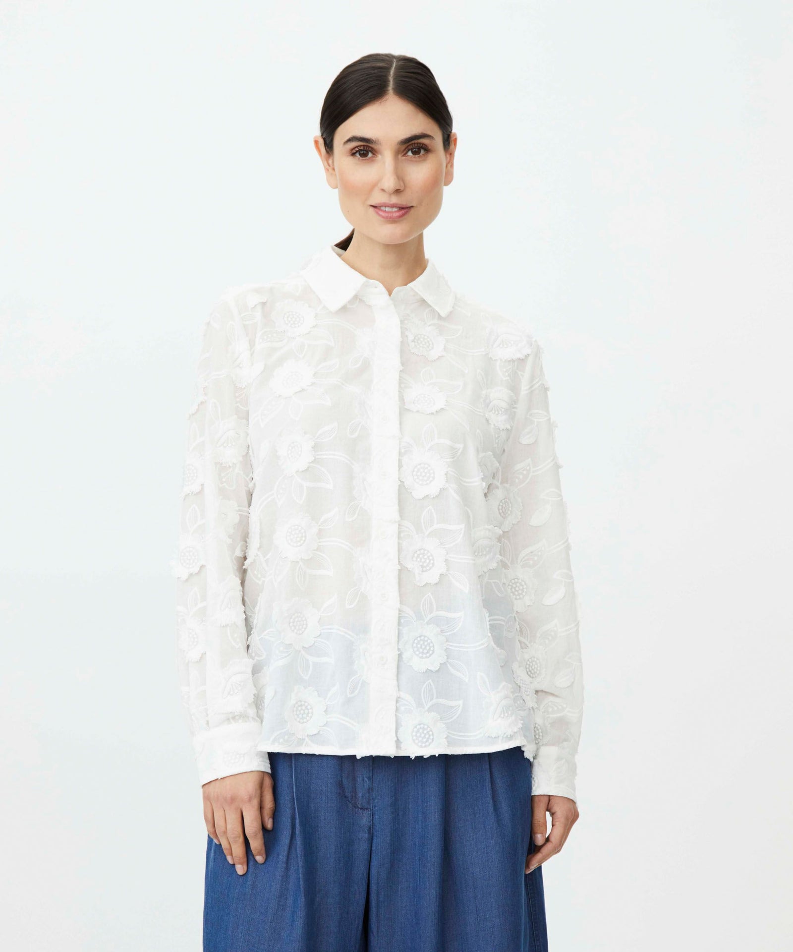 Masai Malmma White Embroidered Shirt