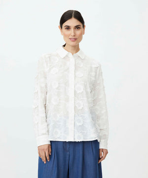 Masai Malmma White Embroidered Shirt
