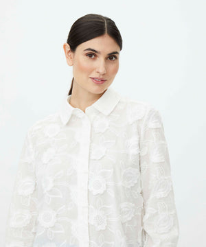 Masai Malmma White Embroidered Shirt