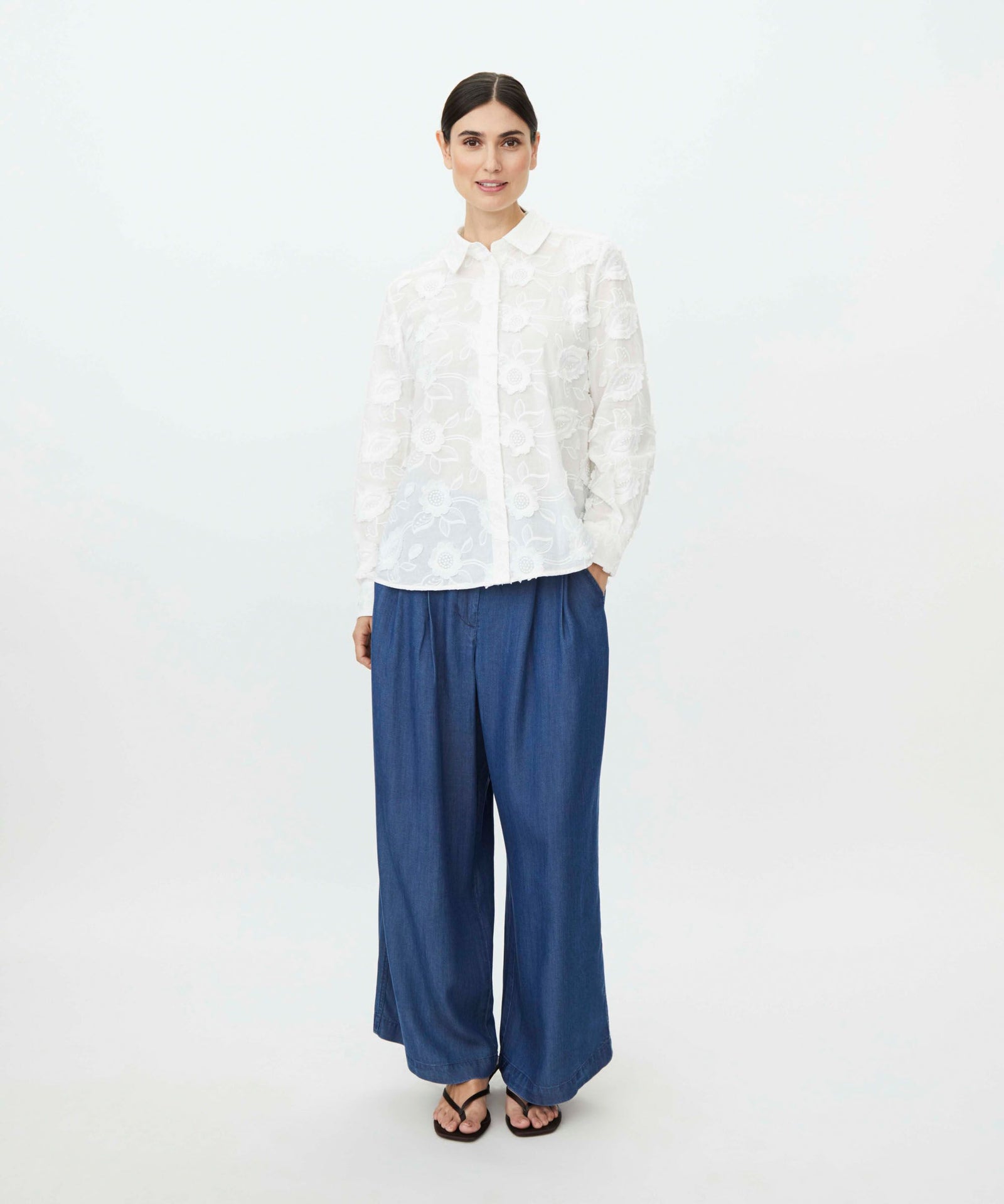 Masai Malmma White Embroidered Shirt