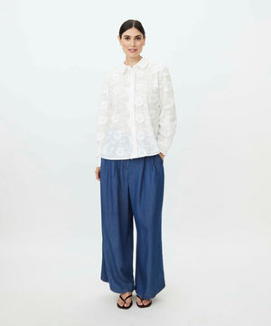 Masai Malmma White Embroidered Shirt