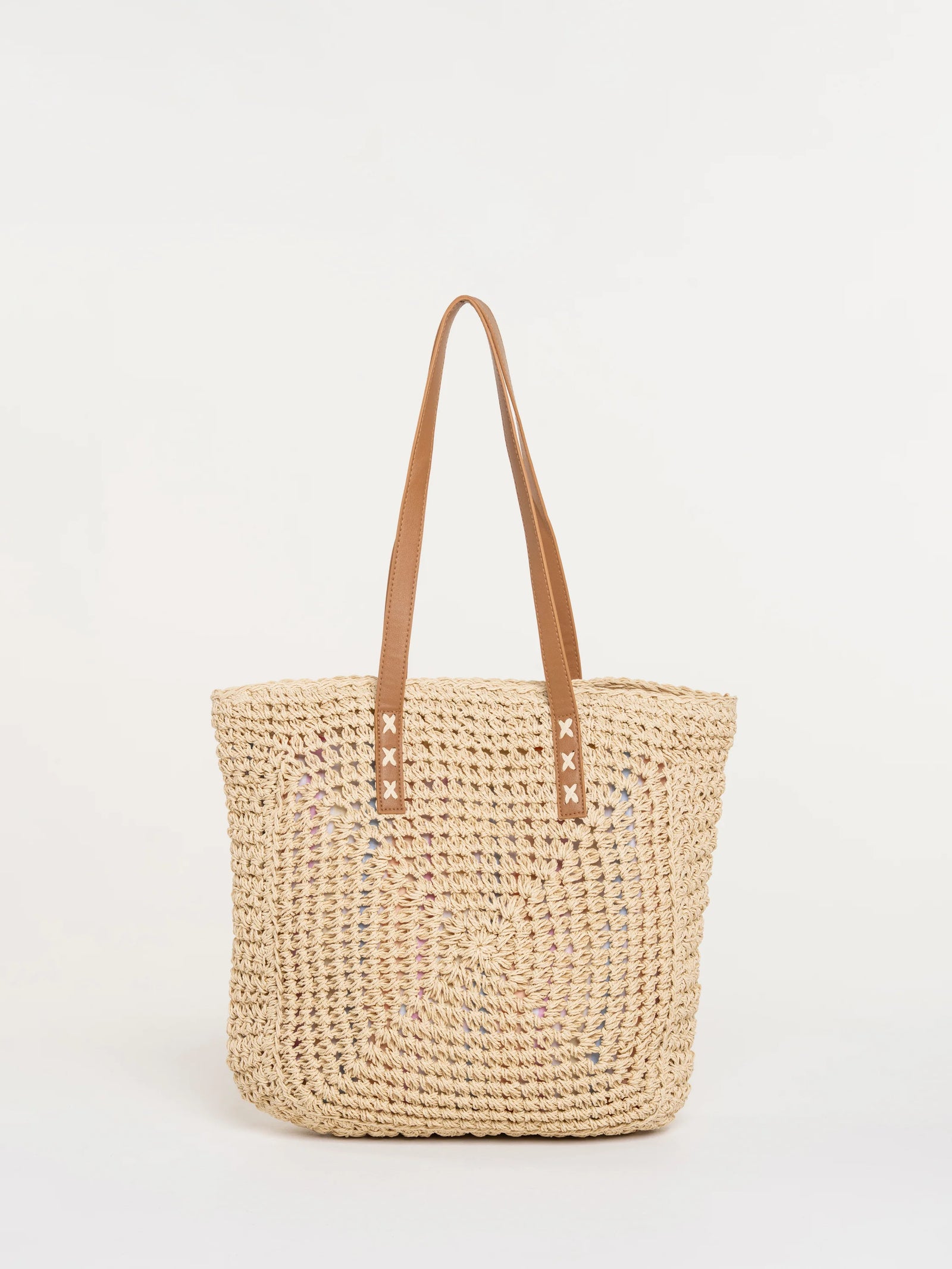 BrakeburnPom Pom Raffia Beach Bag