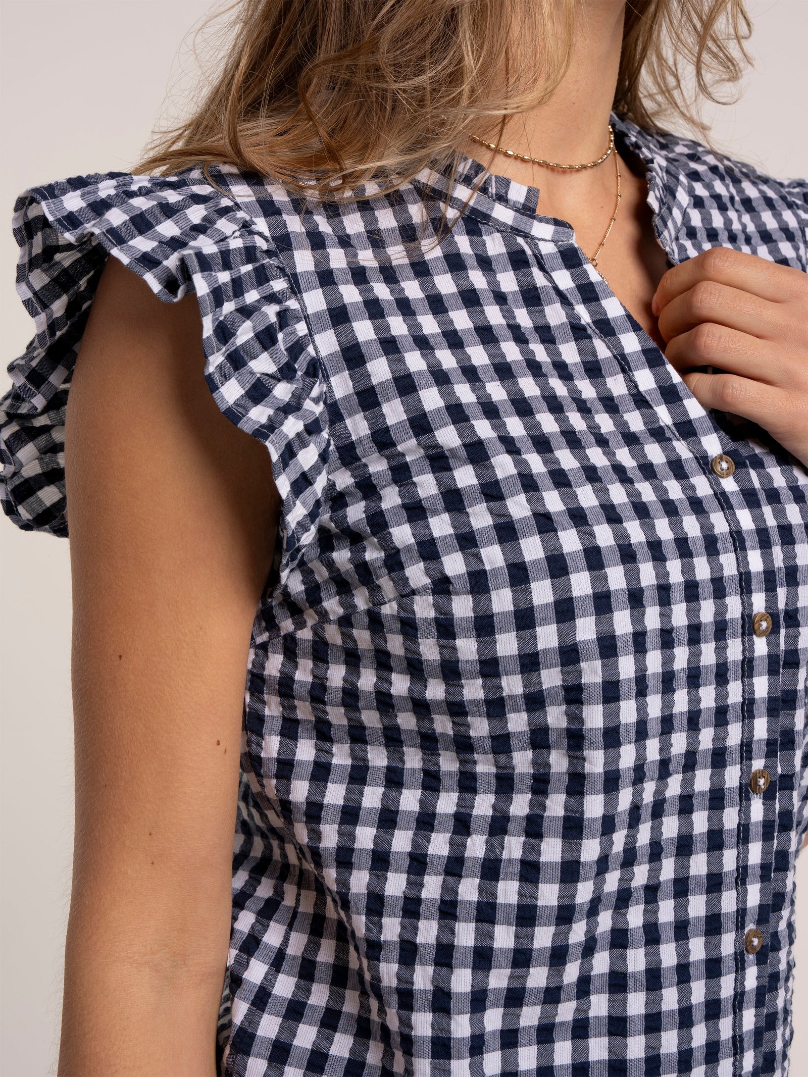 Brakeburn Bia Gingham Sleeveless Blouse