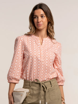 Brakeburn Fossil Embroidered Blouse