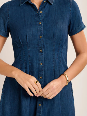 Brakeburn Antonia Knee Length Denim Dress