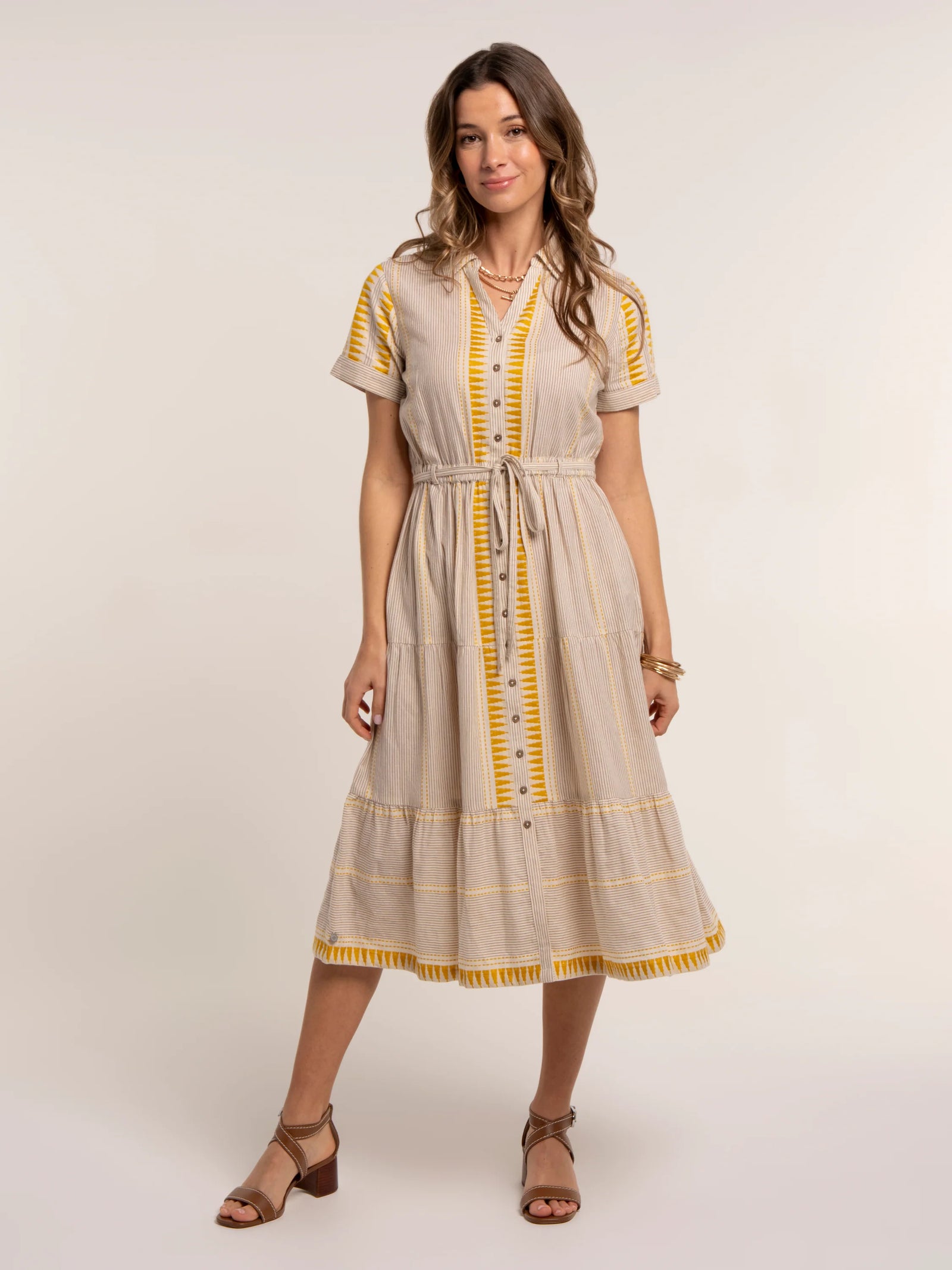 Brakeburn Palmira Jacquard Midi Dress