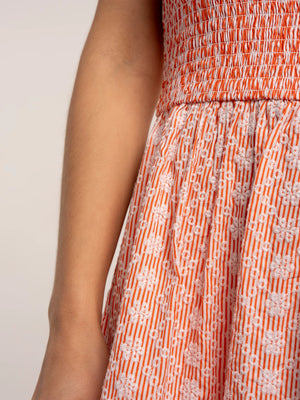 Brakeburn Fossil Embroidered Knee Length Dress