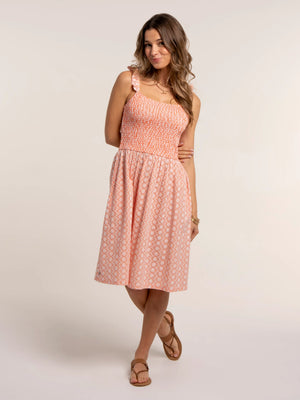 Brakeburn Fossil Embroidered Knee Length Dress