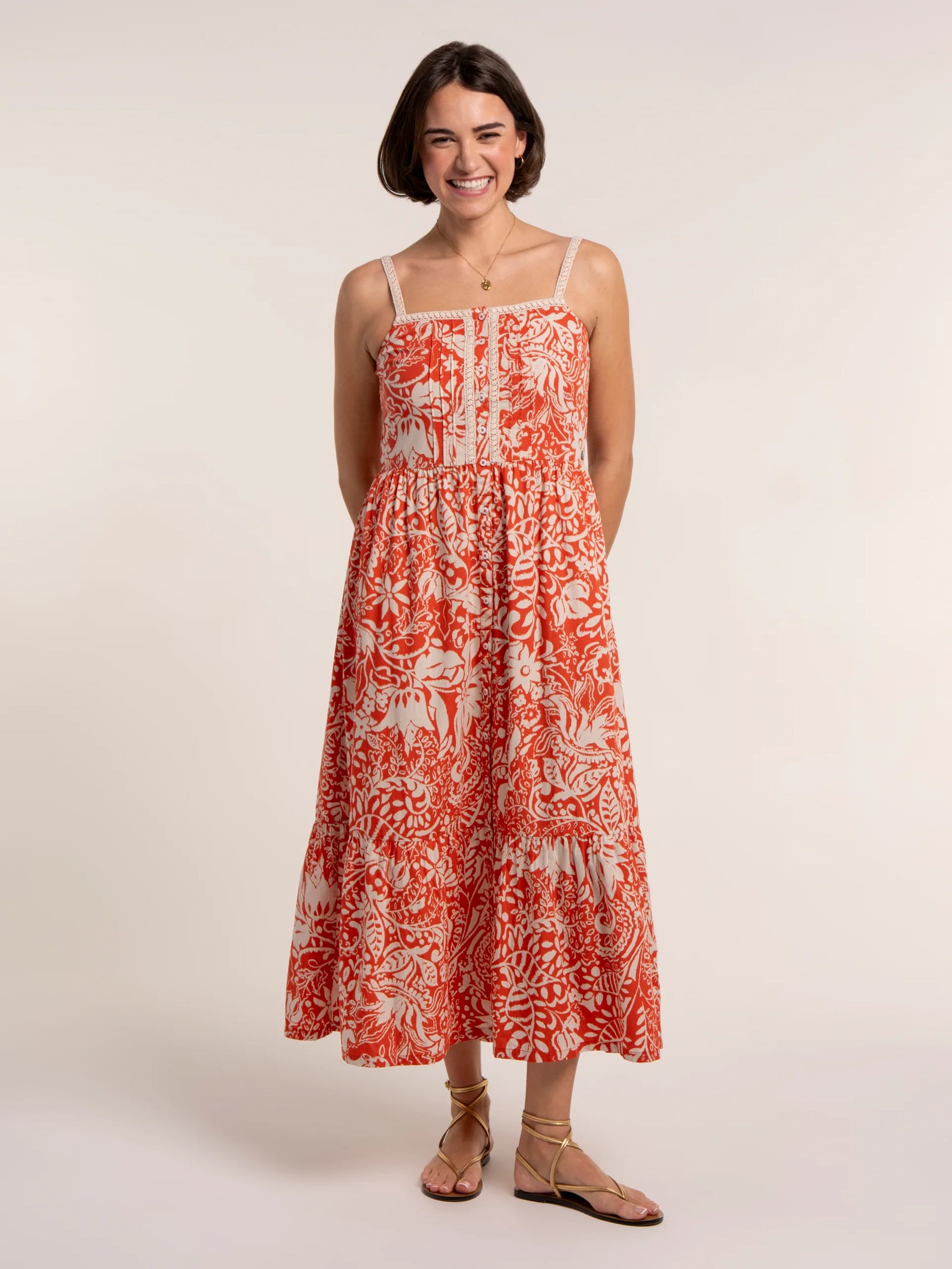 Brakeburn Catarina Floral Printed Maxi Dress