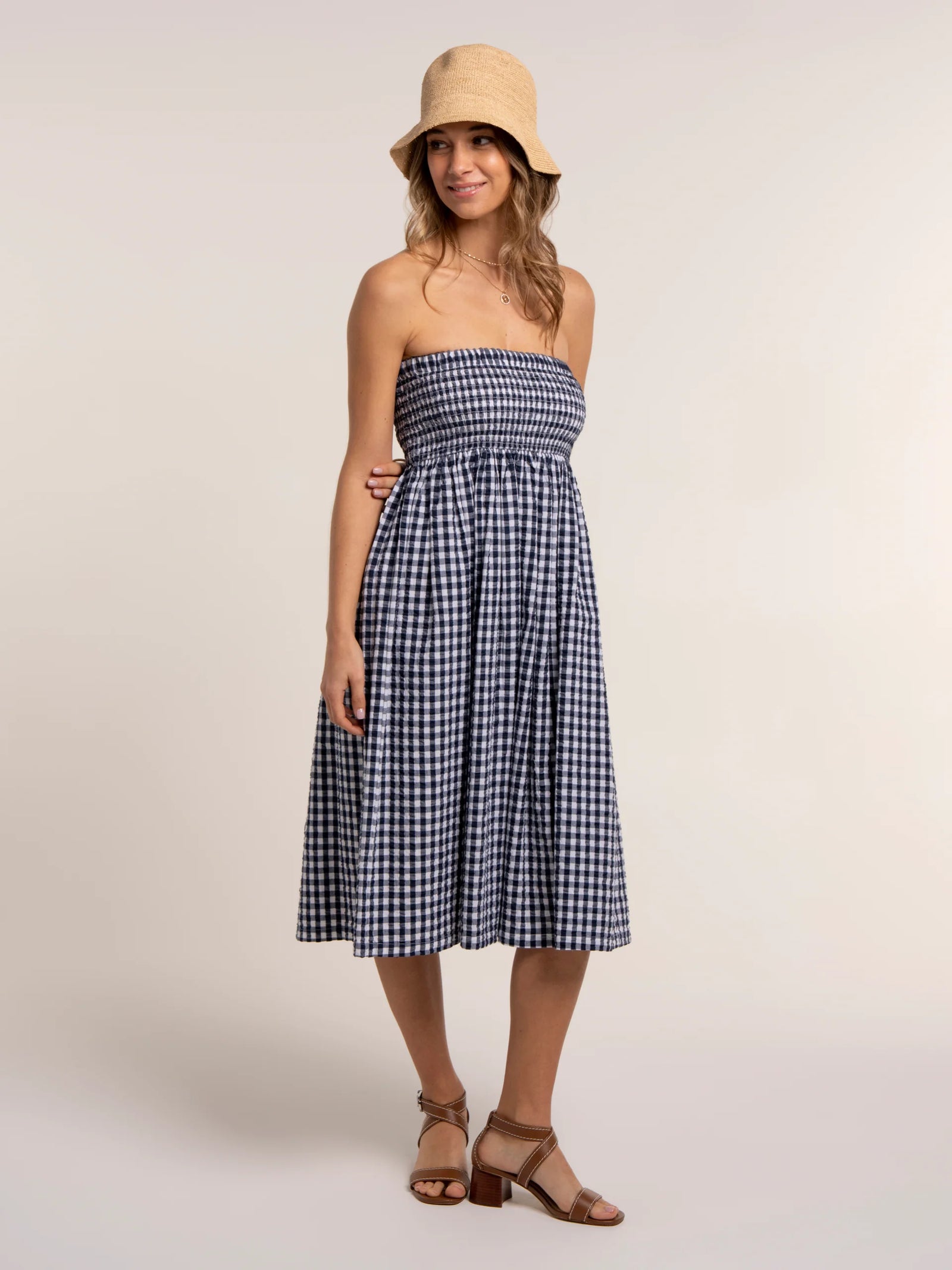 Brakeburn Teresa Gingham 2-in-1 Maxi Skirt