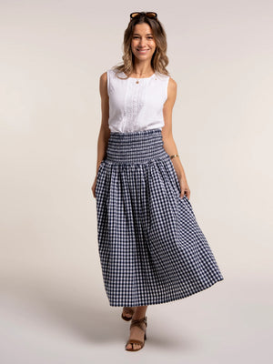 Brakeburn Teresa Gingham 2-in-1 Maxi Skirt