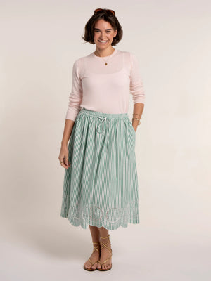 Brakeburn Hannah Stripe Midi Skirt