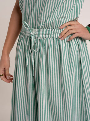 Brakeburn Hannah Stripe Midi Skirt