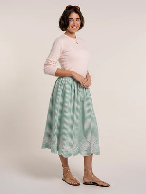 Brakeburn Hannah Stripe Midi Skirt