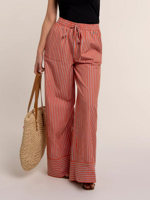 Brakeburn Danna Stripe Wide Leg Beach Pant