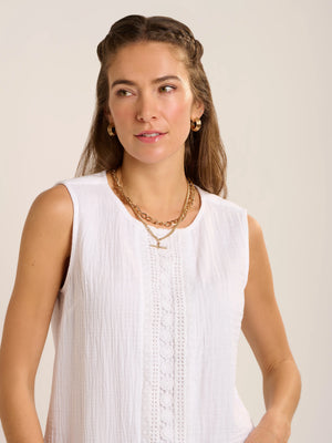 Brakeburn Lilly Double Cloth Sleeveless Blouse