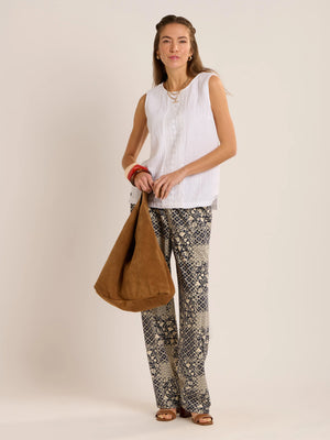 Brakeburn Lilly Double Cloth Sleeveless Blouse