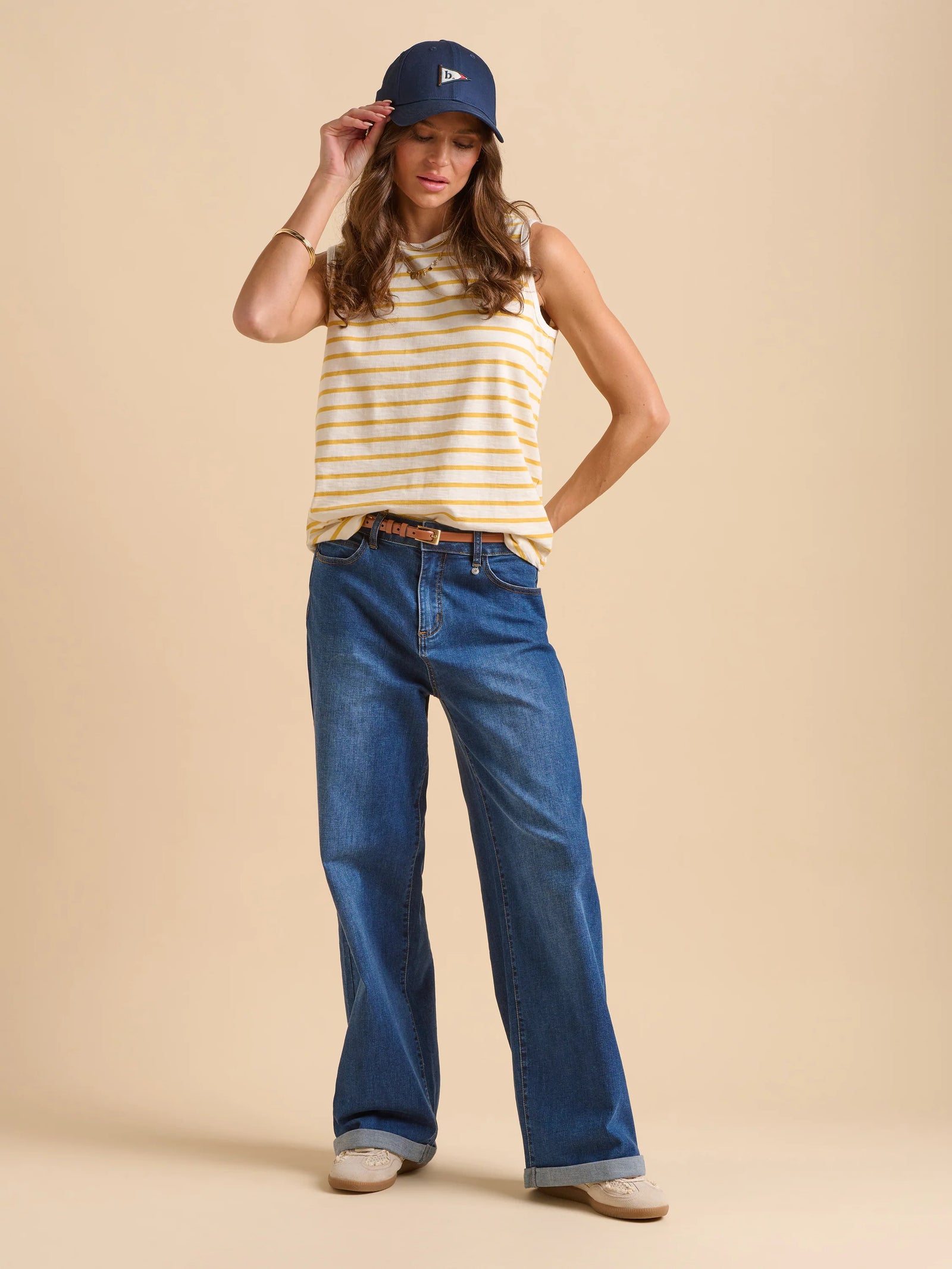 Brakeburn Seaway Yellow Striped Vest