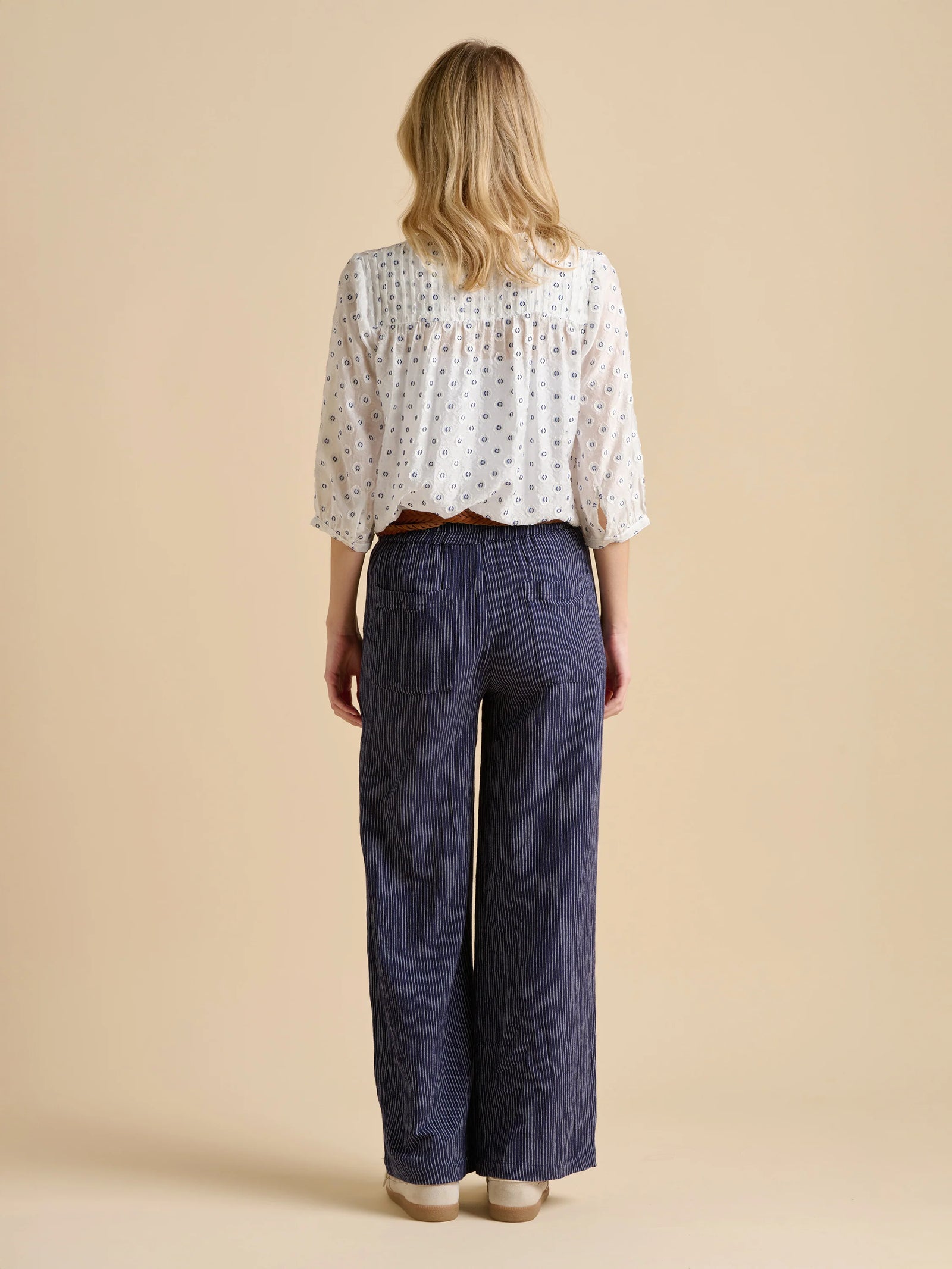 Brakeburn Wide Leg Stripe Trouser