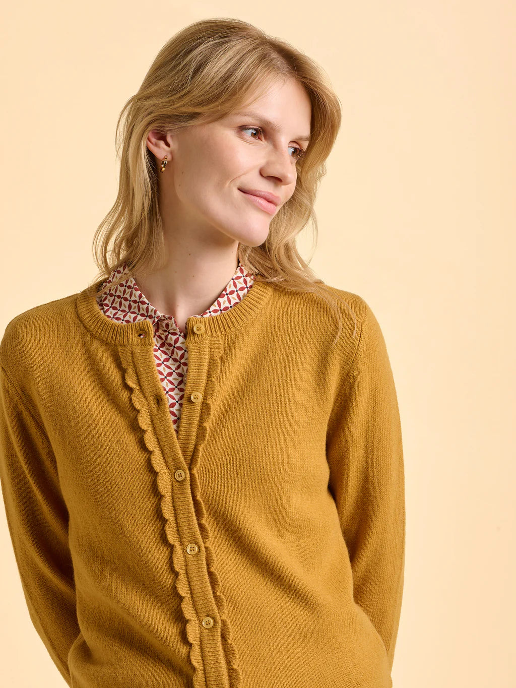 Brakeburn  Crescent Yellow Cardigan