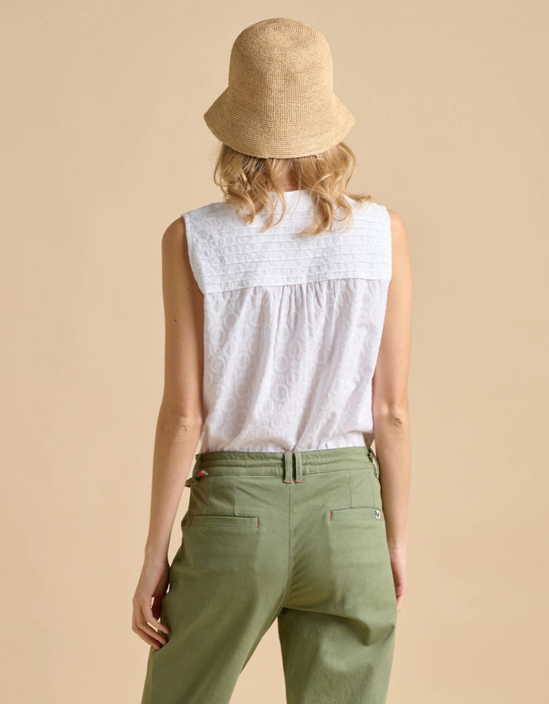 Brakeburn Buoy White Sleeveless Blouse
