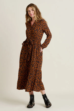 Brakeburn Multi Brush Strokes Maxi Shirt Dress