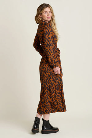 Brakeburn Multi Brush Strokes Maxi Shirt Dress