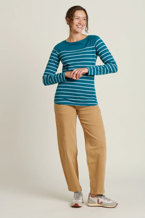 Brakeburn Teal Harbour Stripe Tee