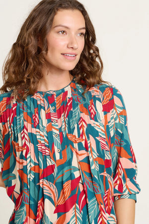 Brakeburn Multi Evergreen Leaves Blouse