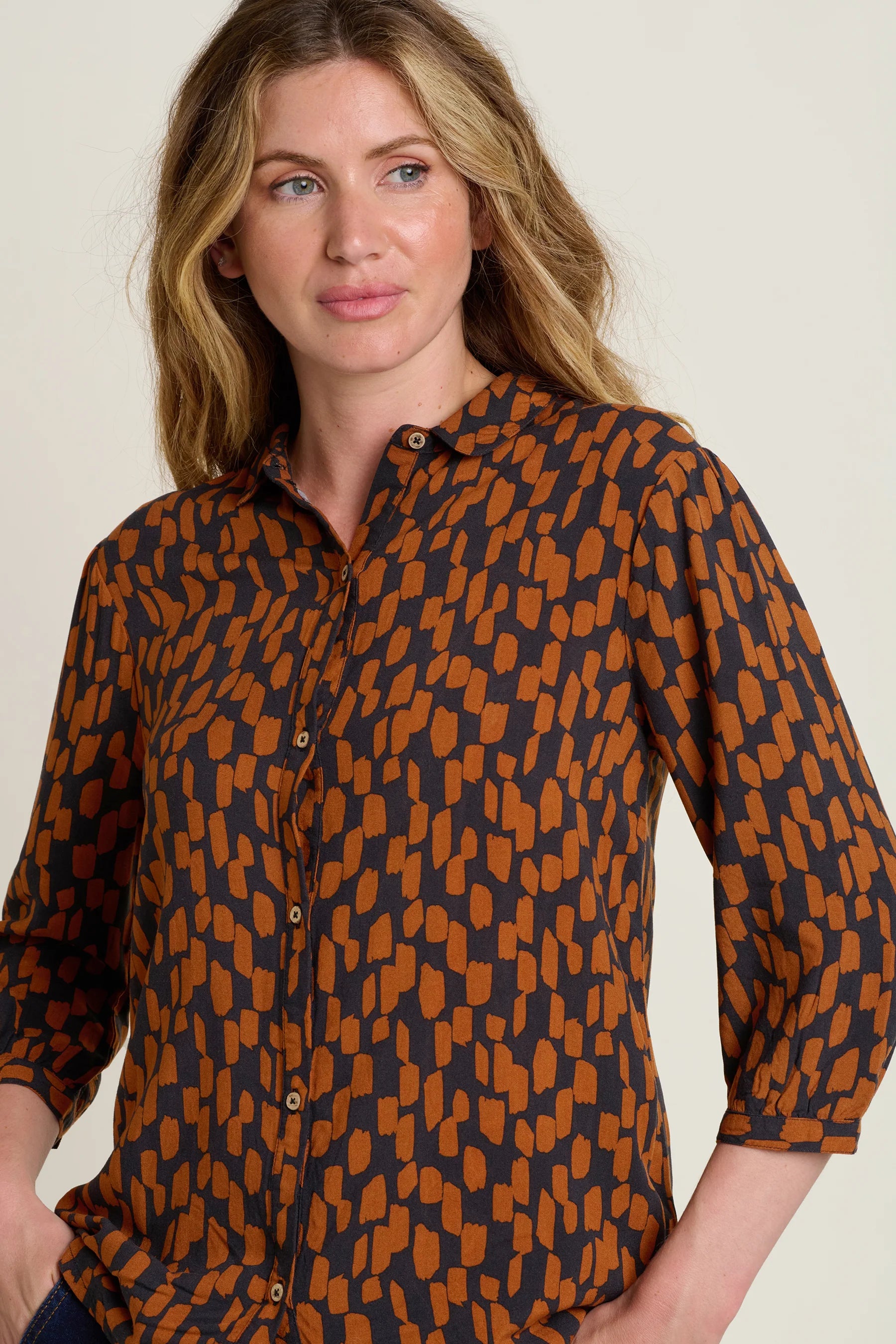 Brakeburn Multi Brush Strokes Blouse