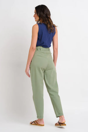 Brakeburn Belted Pleat Front Trousers