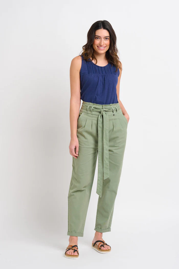 Brakeburn Belted Pleat Front Trousers