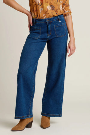 Brakeburn Blue Wide Straight Leg Jeans