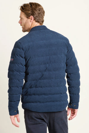 Brakeburn Navy Quilted Corduroy Shacket